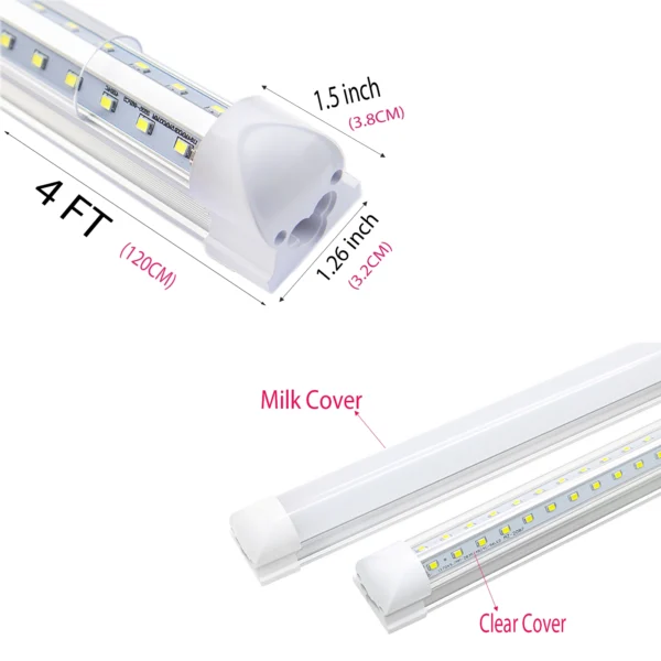 Aiwooping MOQ 10 Pack,1.2M 40W AC85-265V,T8 Integrated V Shape LED Tube for home office warehouse etc. - Image 2