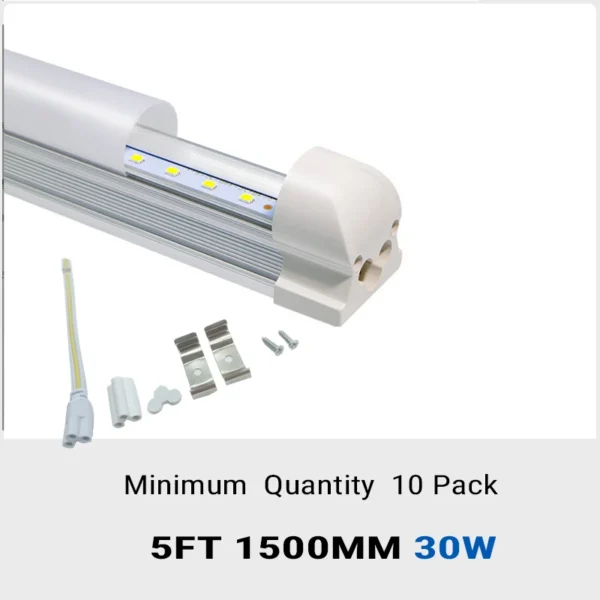 Aiwooping MOQ 10 Pack, 1.5M 30W AC85-265V,T8 Integrated LED Tube for home office warehouse etc