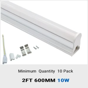 Aiwooping MOQ 10 Pack, 2FT 0.6M 10W AC85-265V,T5 Integrated LED Tube all aluminium lamp body for home office warehouse etc