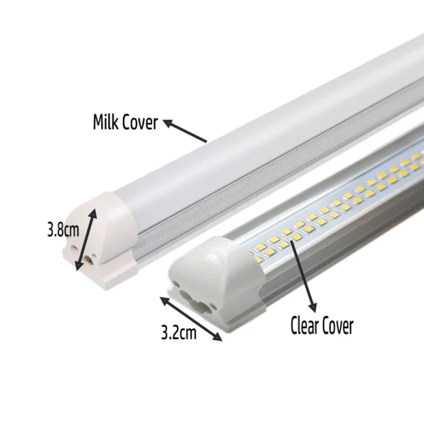 Aiwooping MOQ 10 Pack, 2FT 0.6M 20W AC85-265V,T8 Integrated LED tube double row chip 144PCS LED Chip for home office warehouse etc - Image 2