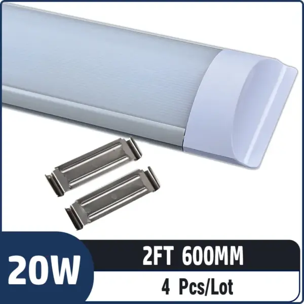 Aiwooping 2ft 20W 2650LM, Extendable Utility LED Shop Light Workbench Light Super Bright White 60W Equivalent Frosted Linear LED Light Bar,pack of 4