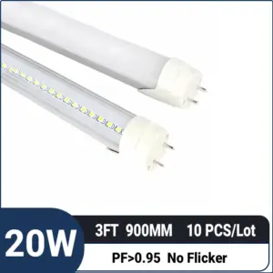 3FT 0.9M 20W 2600LM,G13 interface T8 LED Tube Light – Super Bright LED Shop Light for Garage, Workshop & Warehouse,10 Pack
