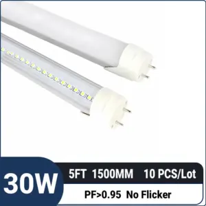 5FT 1.5M 30W 3950LM,G13 interface T8 LED Tube Light – Super Bright LED Shop Light for Garage, Workshop & Warehouse,10 Pack